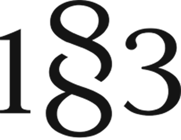 Black serif numerals '183' on a plain white background.