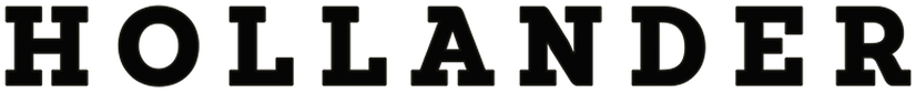 The word 'HOLLANDER' in bold black capital letters on a solid white background.